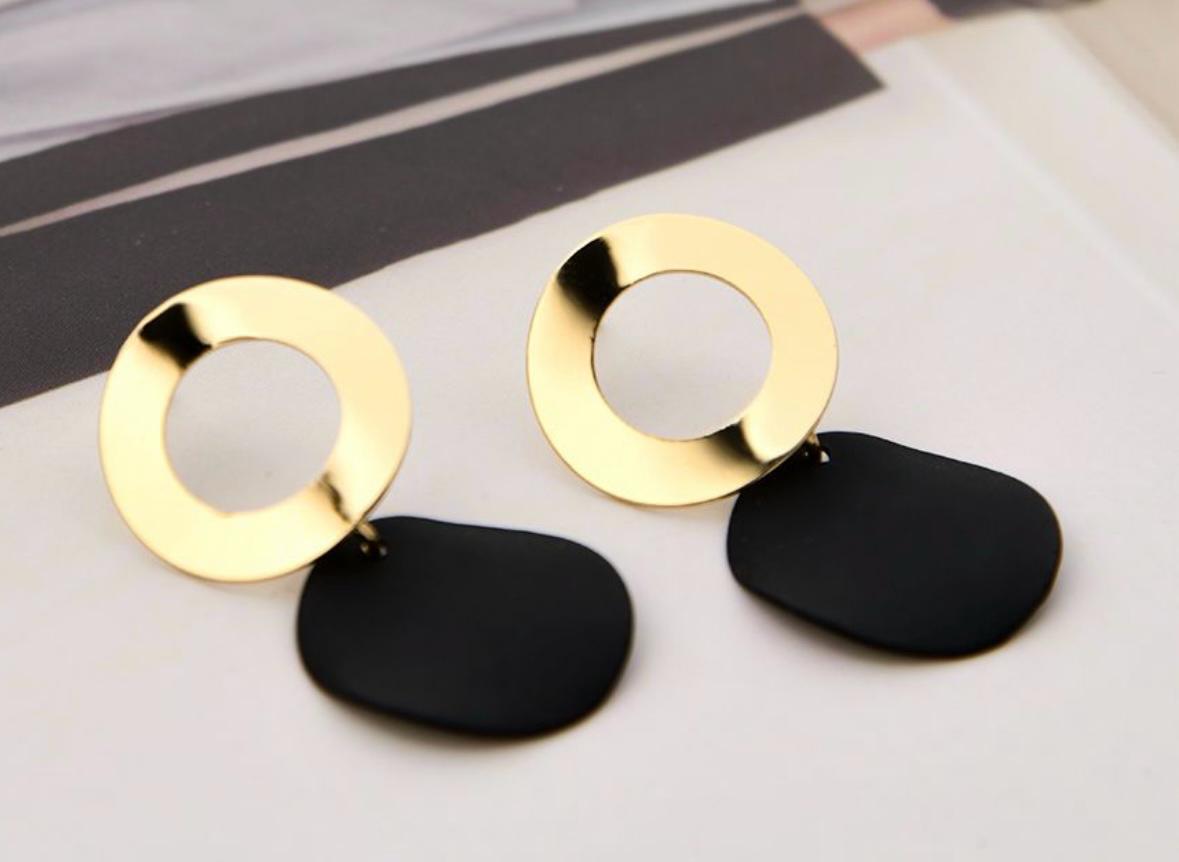 Brass Resin Earrings